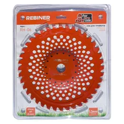 Диск на бензокосу выпуклый 255×25.4 мм, 40Т с победитовыми напайками Rebiner фото