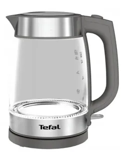 Электрочайник Tefal Glass Kettle 1.7л, стекло, серебристо-черный фото