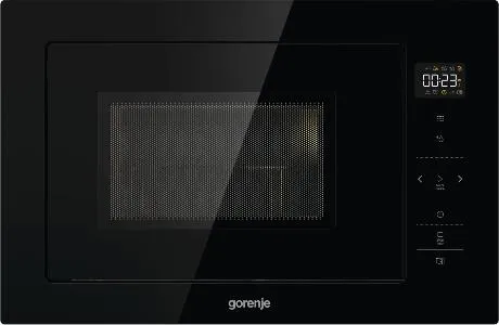 Микроволновая печь Gorenje встраиваемая, 25л, электр. управл., 900Вт, гриль, дисплей, черный