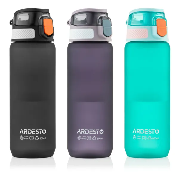 Бутылка для воды ARDESTO Matte 800мл, пластик, голубой купить онлайн