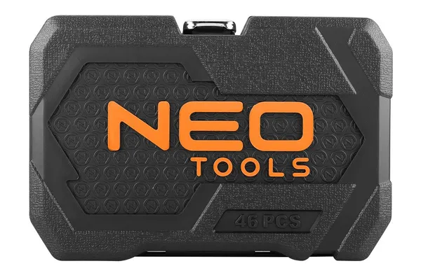 Набор инструментов Neo Tools, набор торцевых головок, 46 шт, 1/4", CrV, кейс фото №14