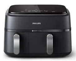 Мультипечь Philips Ovi Dual 2750Вт, чаша-6+3л, сенсорное управл., 2 контейнера, 8 авто. программ, пластик, чорний фото