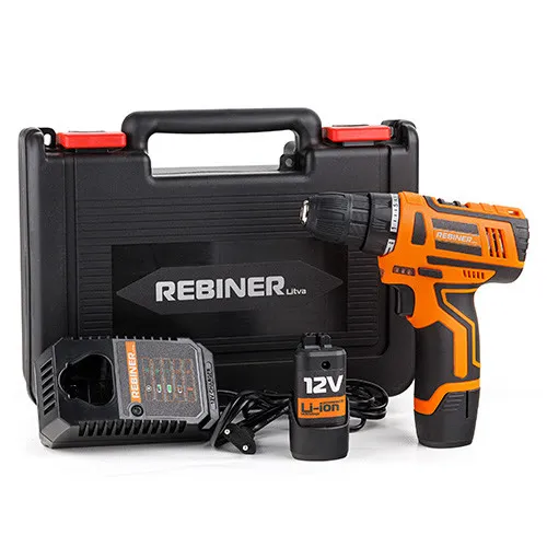 Шуруповерт аккумуляторный 12 В, 2 А/ч, 1300 об/мин Rebiner RAD-12LiSL купить онлайн