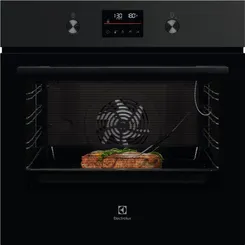 Духовой шкаф Electrolux электрический, 72л, A+, пар, дисплей, конвекция, телескопические направляющие, черный фото