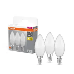 Набор ламп 3шт OSRAM LED E14 4.9Вт 2700К 470Лм B40 фото