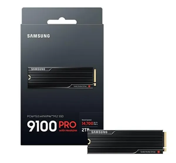 Накопичувач SSD Samsung M.2 2TB PCIe 5.0 9100PRO+ радіатор