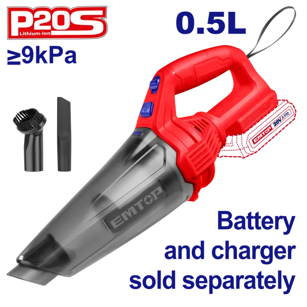 Пилосос ручний акумуляторний EMTOP ELVC201261 (без АКБ та ЗП)