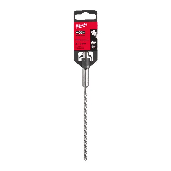 Бур SDS-PLUS MX4 MILWAUKEE, діаметр 6,0х165х100мм