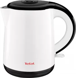 Электрочайник Tefal Safe`tea 1л, с двойными стенками, глянец белый фото