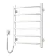 Полотенцесушитель Navin электрический Блюз, 600х480х123мм, кнопка, сталь, белый, левое подключение