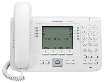 Телефон IP Panasonic KX-NT560RU White 2xFE LAN, PoE, монохромный дисплей, для АТС Panasonic KX-TDE/NCP/NS