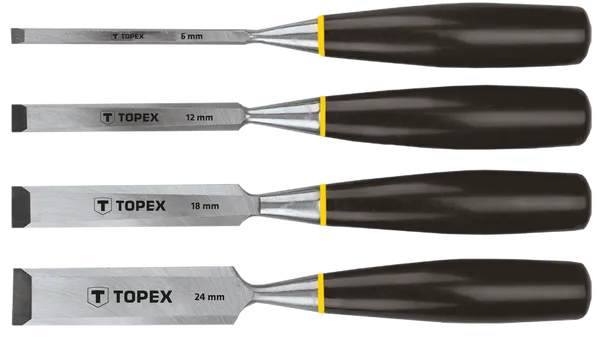 Набір стамесок TOPEX, 4шт, 6-24мм