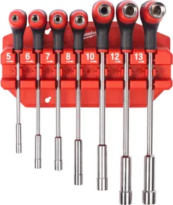 Набір ключів Г-образних с 6гр. головками MILWAUKEE з комфортною ручкою, (7шт) (5/6/7/8/10/12/13мм) фото