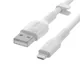 Кабель USB-A > Lightning заряджання/синхронізації Belkin, 1м, силіконовий з кліпсою, білий