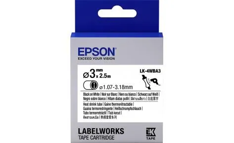 Картридж с лентой Epson LK4WBA3 принтеров LW-300/400/400VP/700 Blk/Wht d3mm/2,5 m