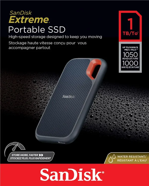 Портативний SSD SanDisk 1TB USB 3.2 Gen 2 Type-C E61 R1050/W1000MB/s IP55