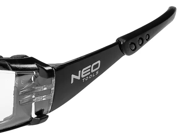 Заказать Окуляри захисні Neo Tools протиосколкові, клас захисту FT, гумові дужки, полікарбонат, прозорі с доставкой