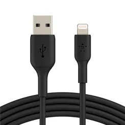 Кабель USB-A > Lightning заряджання/синхронізації Belkin 1м, 12Вт, PVC, чорний фото