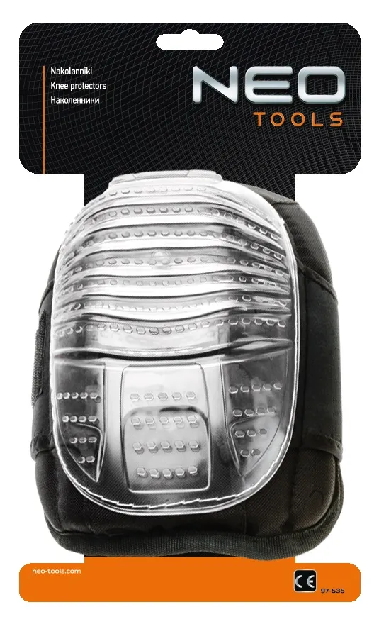 Наколенники защитные Neo Tools, пластмассовая накладка, гелевые вставки, на липучке, прочность на прокол до 100Н, черный цена в Украине
