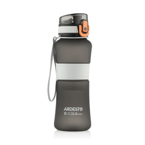 Купить Бутылка для воды ARDESTO Balance 650мл, пластик, черный