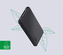 Портативное зарядное устройство power bank Trust Primo ECO, 10000мА·год, 2хUSB-A/USB-C, 15W, Чорний фото