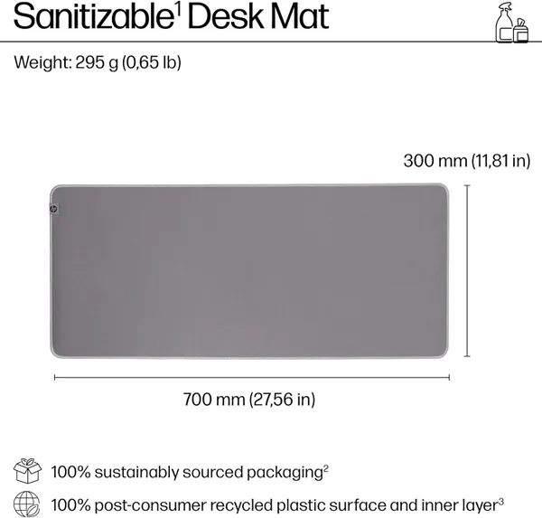 Игровая поверхность HP 205 Sanitizable, XL, (700х300х2мм), серый заказать