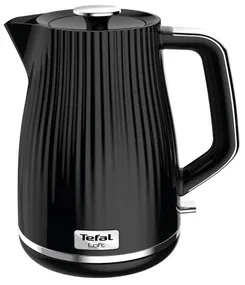 Электрочайник Tefal Loft 1.7л, Strix, пластик, черный фото