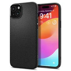 Чохол Spigen для iPhone 15 Plus, Liquid Air, Matte Black фото