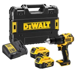 Шуруповерт-дрель ударная аккумуляторная DeWALT XR Li-Ion 18В 2х5А·час 65Нм 0-450·0-1650об/мин кейс ЗП 1.2кг фото