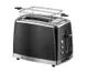 Toaster Russell Hobbs Matte Black 2 Slice, 1550W, нерж.сталь, подогрев, разморозка, черный