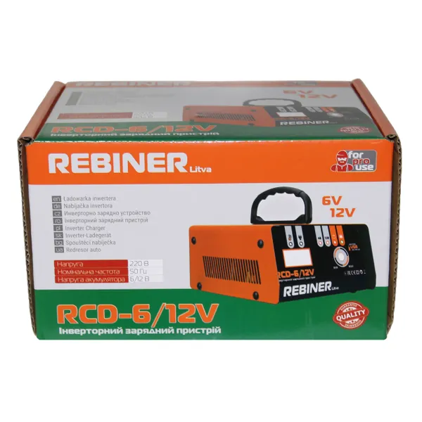 Зарядное устройство 6/12 В инверторное для аккумуляторов авто Rebiner RCD-6/12V с доставкой