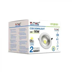 Світильник точковий LED V-TAC SKU-1272 10Вт 1200Лм 6400K 130мм білий фото