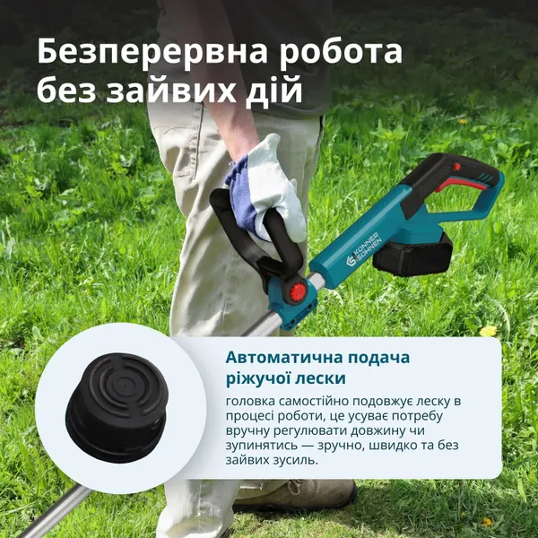 Триммер садовый аккумуляторный Konner&Sohnen KS CST-20V 20В литий-ионная 8000об/мин 2.8кг без АКБ по ЗП в наличии