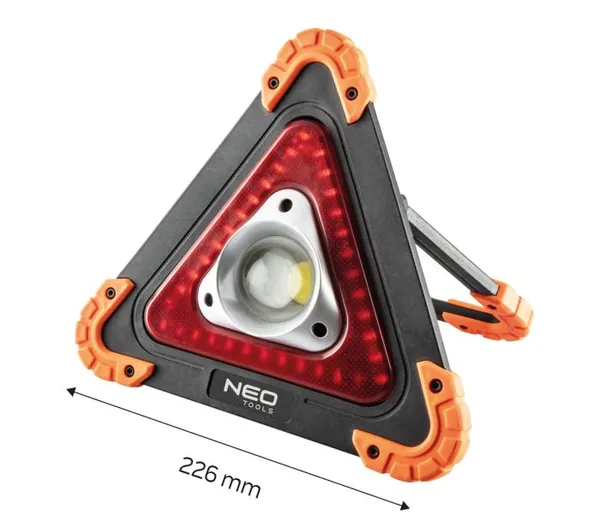 Прожектор на батарейках Neo Tools, треугольный, ААх4, 22x220x45мм, 800лм, 10Вт, 3 функции освещения, белый/красный свет. купить онлайн