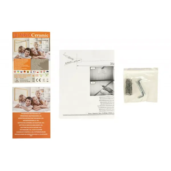 Купить Керамическая электронагревательная панель (ИК + конвекция) с терм.-рег. Teploceramic TCH-RA750-692239, до 15 м2, 90 х 60 см