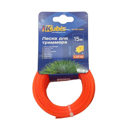 Жилка для тримера 2.4 мм 15 м зірка Kubis 01-08-0241