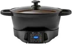 Мультиварка Russell Hobbs GoodToGo, 1000Вт, чаша-6.5л, электронное управл., съемная крышка, керамика, черный фото