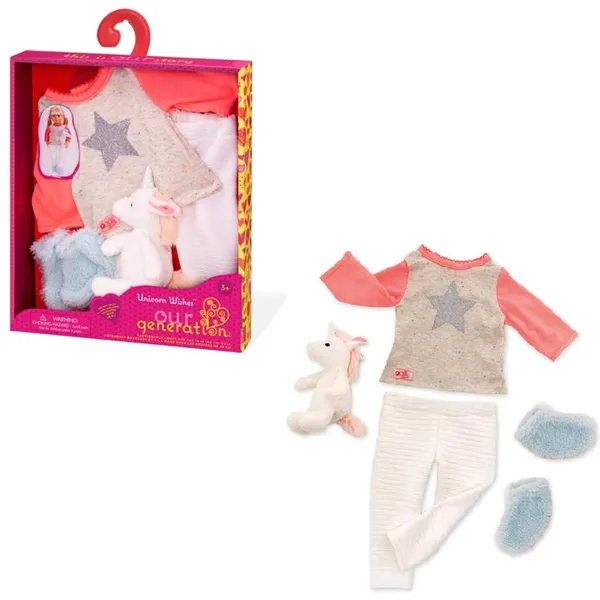 Набор одежды для кукол Our Generation Пижама с игрушкой Единорога