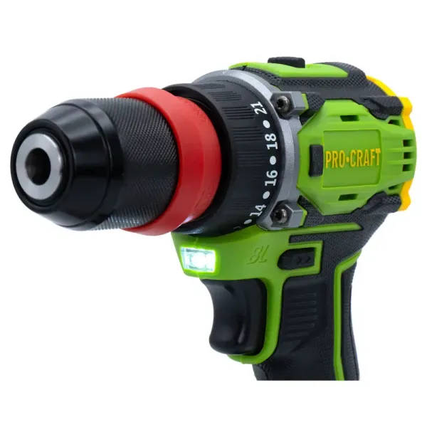 Купить Бесщеточный аккумуляторный шуруповерт Procraft PA18Pro DFR в кейсе (1 АКБ, 2 А/ч) со скидкой