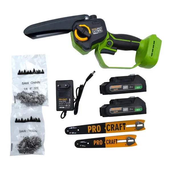Бесщеточная аккумуляторная мини пила цепная Procraft PKA45 в кейсе (2 АКБ)
