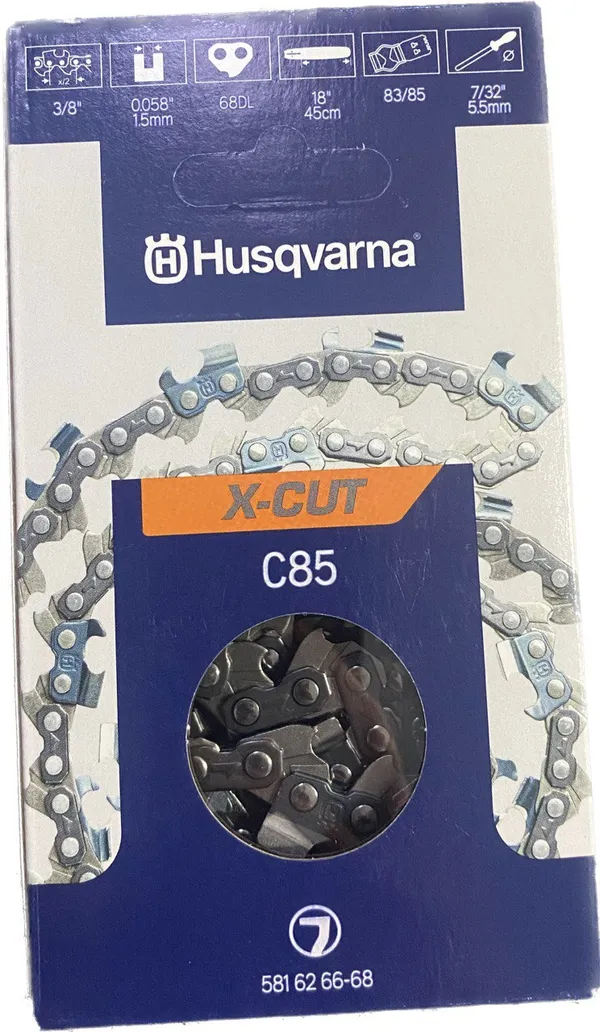 Цепь Husqvarna X-CUT C85, 18"/45см, 3/8", 1.5мм; 68DL фото №2