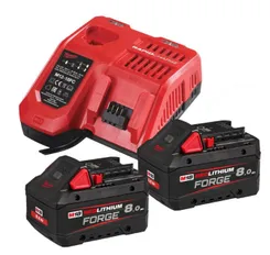 Енергокомплект M18 FORGENRG-802 MILWAUKEE (2 акумул 8.0 А/г. 18В, зарядний пристрій) фото