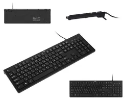 Клавиатура мембрана Hama KC-200, 105key, USB-A, EN/UKR/RU, чёрный фото