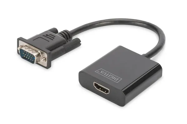 Адаптер DIGITUS VGA > HDMI (M/F), Full HD