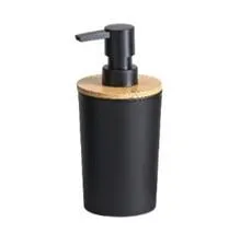 Диспенсер для мыла ARDESTO Minimalism 380мл, полипропилен, бамбук, черный