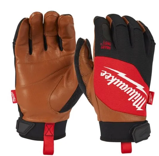 Рукавиці робочі MILWAUKEE з шкіряними вставками, (розмір 10/XL)