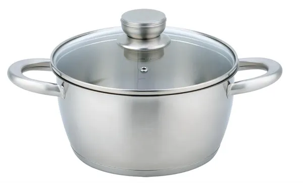 Кастрюля со стеклянной крышкой ARDESTO Gemini Lucca, 5.5л, нержавеющая сталь