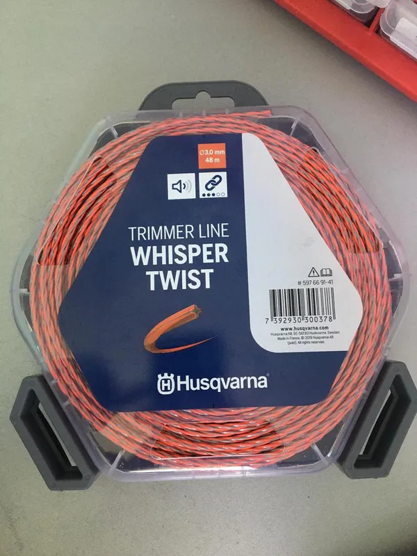 Корд тримерний Husqvarna Whisper Twist 3.0 мм; 48 м, Donut Orange/Black, в блістері фото №2