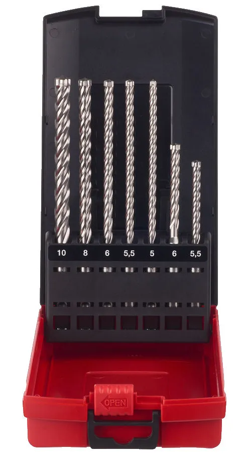 Набір бурів MX4 SDS-PLUS MILWAUKEE (10шт) (діаметри 5/5,5/5,5/6/6/8/10мм) (заміна на 4932492114)