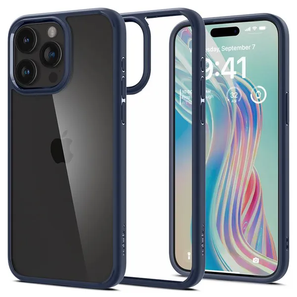 Чохол Spigen для iPhone 15 Pro Max, Ultra Hybrid, Navy Blue